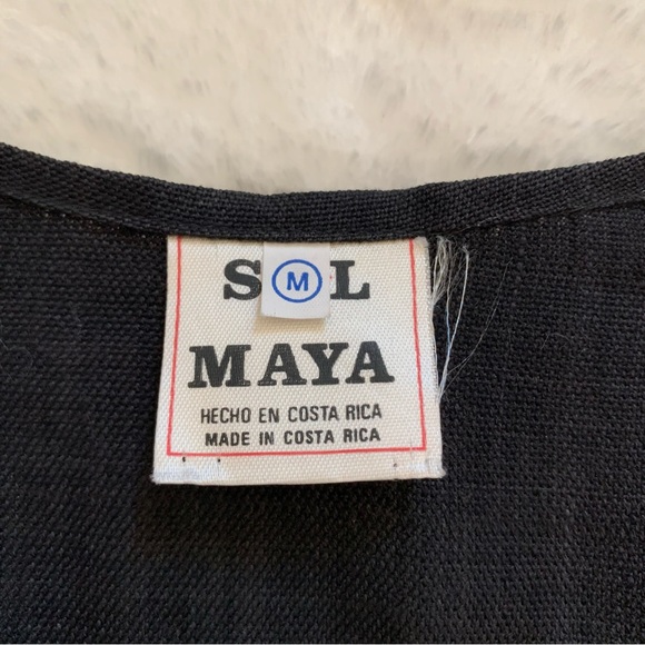 Embroidered Patchwork Vest Handmade Costa Rica Sz Medium - Picture 9 of 10